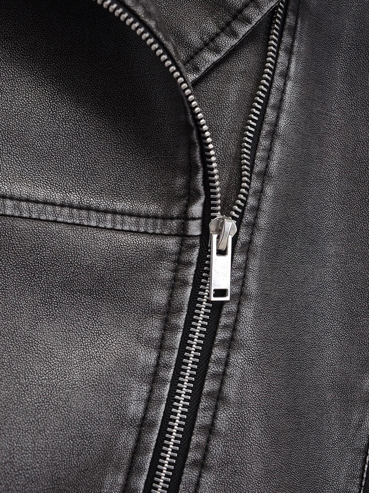 Denim Bikerjacke in Grau – Cool & Lässig