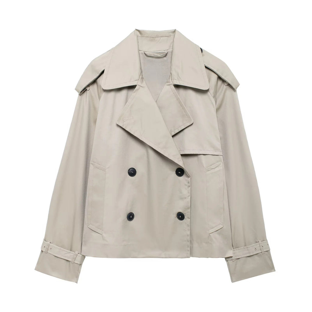 Kurztrenchcoat in Beige – Klassisch & Modern