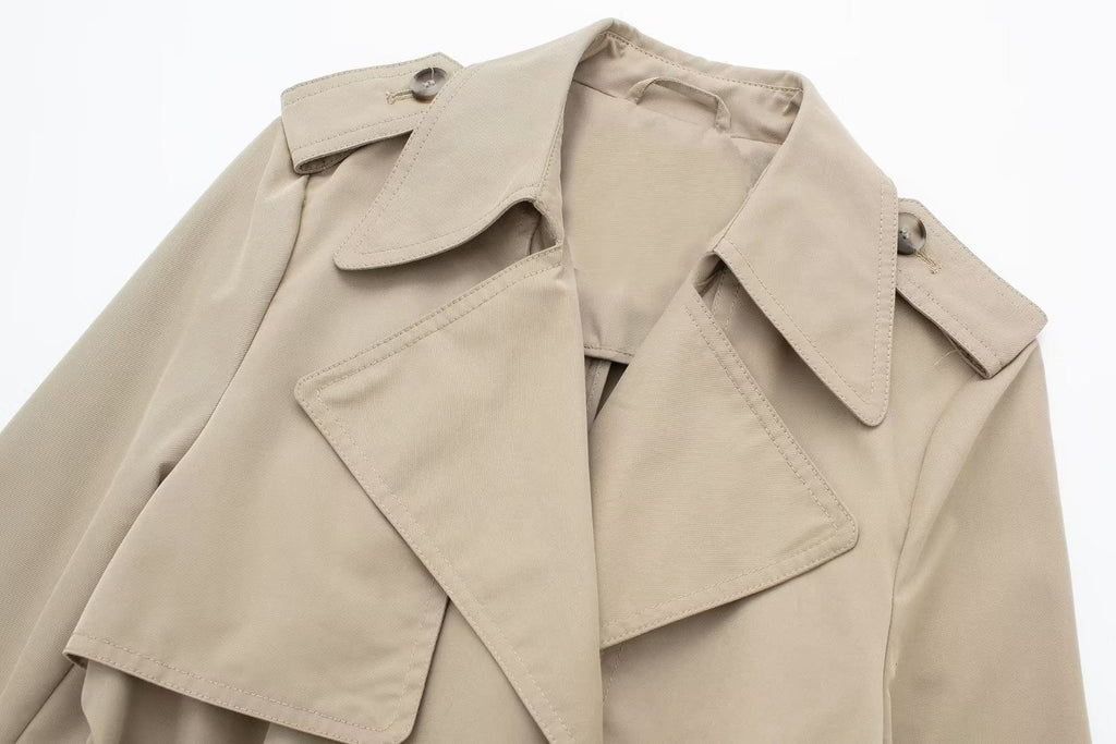 Klassischer Trenchcoat mit Gürtel – Elegant & Zeitlos