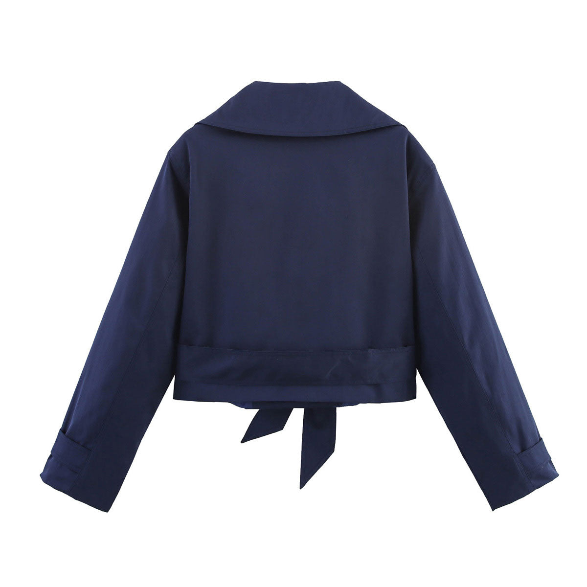 Cropped Trenchjacke mit Schleifendetail