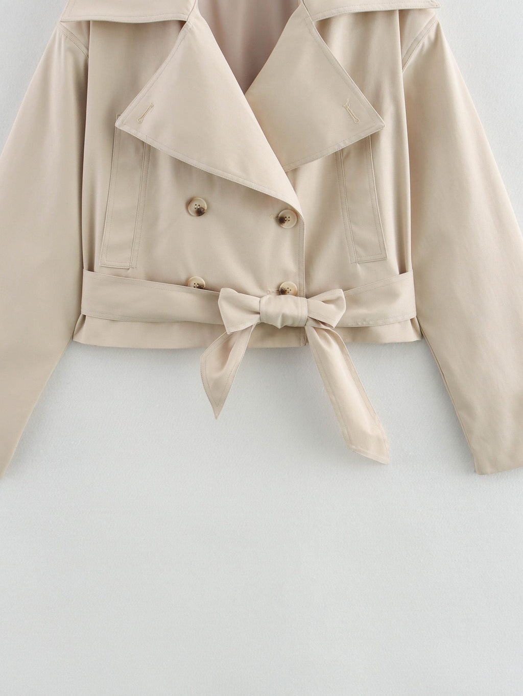 Cropped Trenchjacke mit Schleifendetail