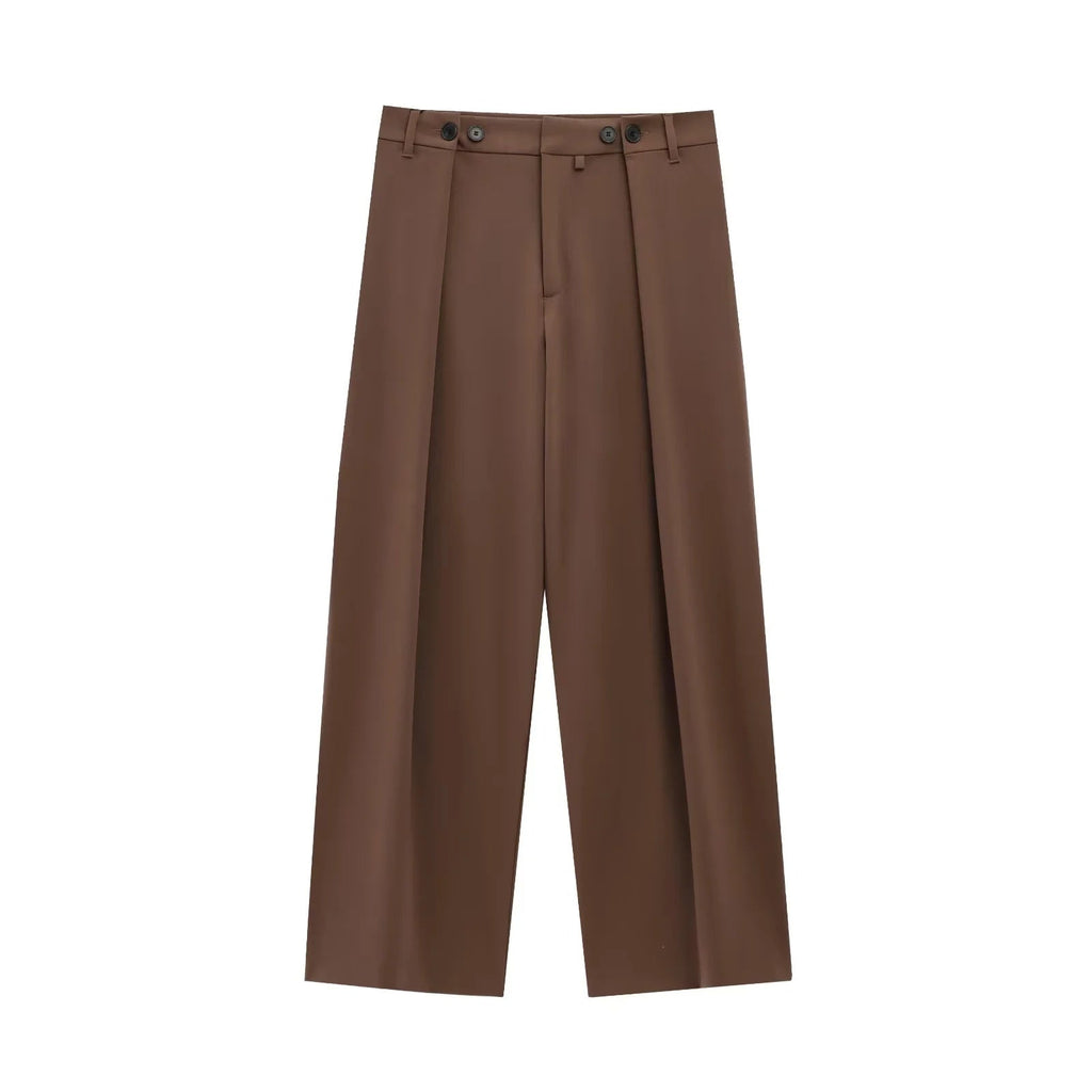 Elegant Brown Suit Set – Blazer & Hose