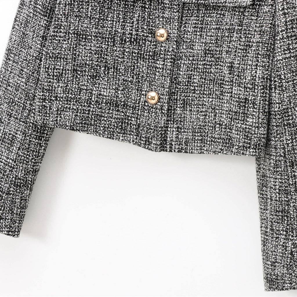 Tweed Chic Zweiteiler-Set – Blazer & Minirock
