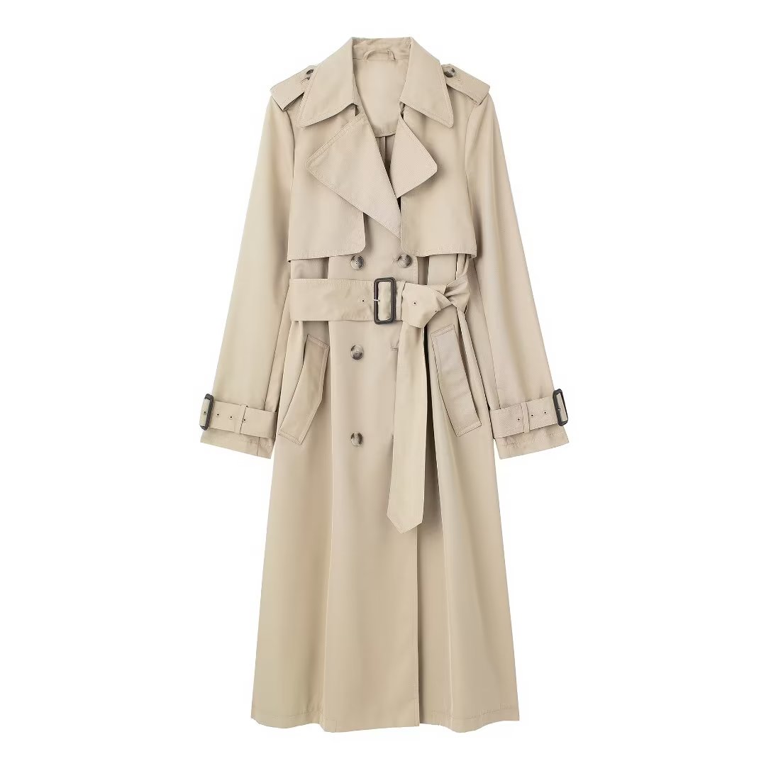 Klassischer Trenchcoat mit Gürtel – Elegant & Zeitlos