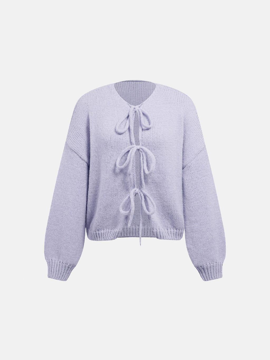 Bow Cozy Knit Cardigan