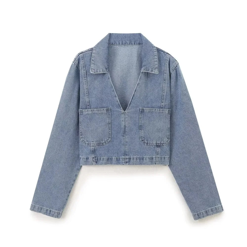 Modisches Denim-Set aus Jacke und Hose