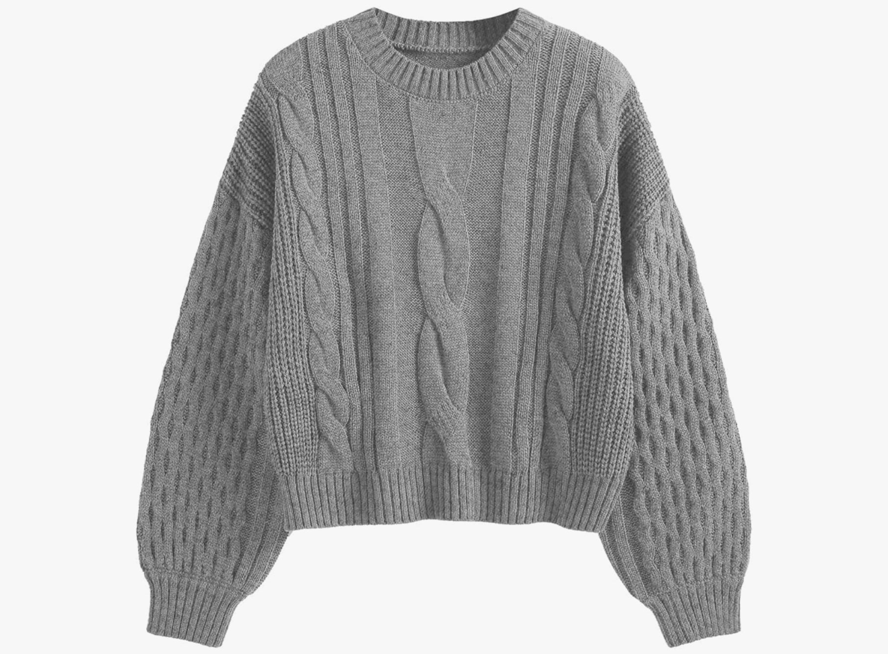 Zopfmuster-Strickpullover – Cozy Chic